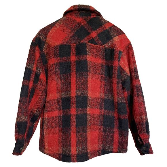 Levi's Jacket Plaid Soft Wool Blend Zip & Snap Up Quilted Lining‎ Womens M New - Picture 2 of 10